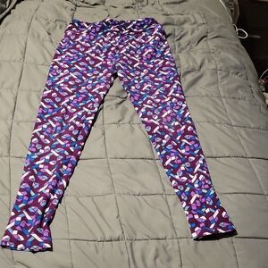 LuLaRoe Purple Geometric Leggings